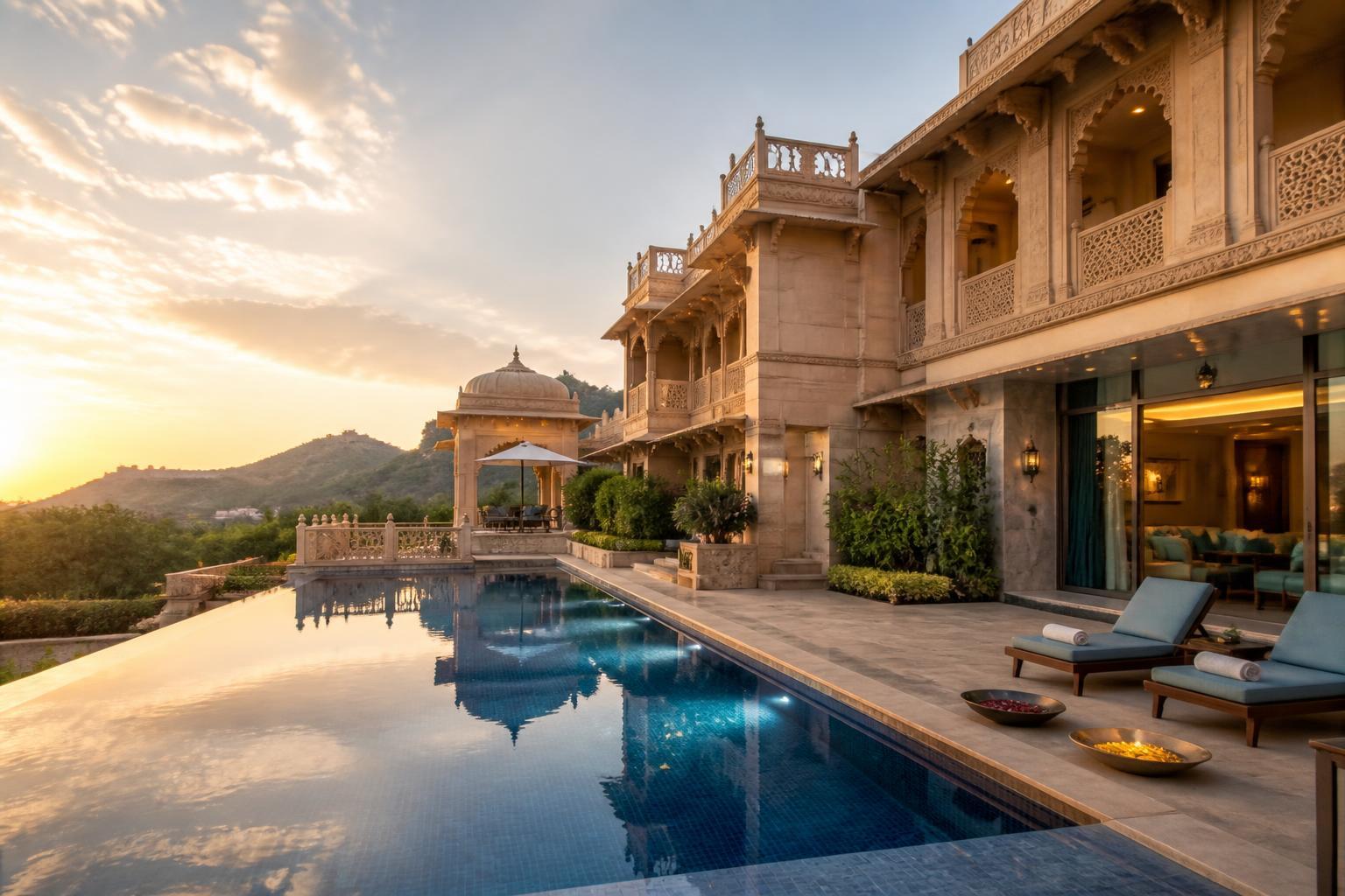 Luxury sandstone villa in Jaipur